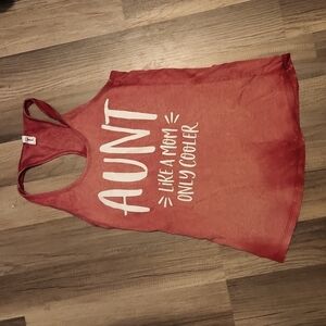 DISTRESSED Tank By Ideal T Size M Aunt Like A Mom But Way Cooler.